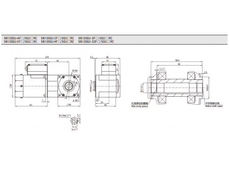 Motor de inducción  90mm 120W