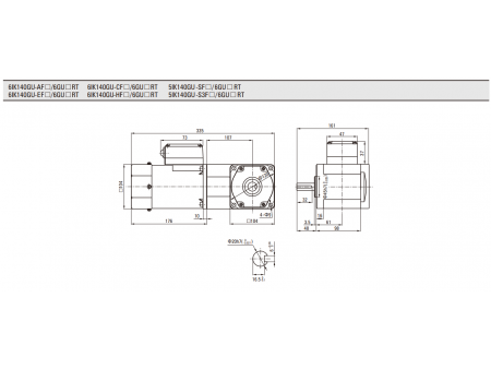 Motor de inducción  104mm 140W