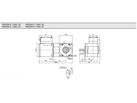 Motor reversible  80mm 25W