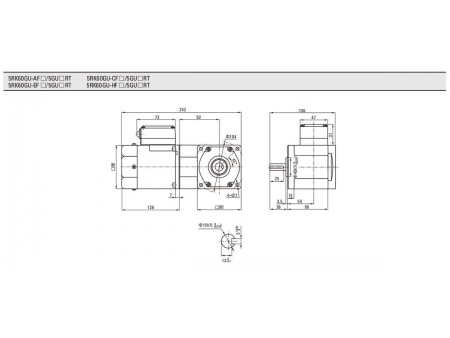 Motor reversible  90mm 60W