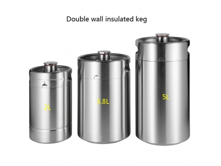 Barril de Doble Pared de 4L, con Dispensador de CO₂