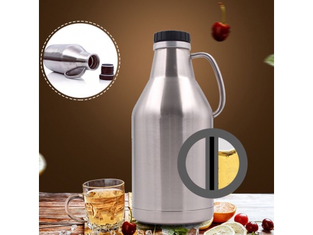 Growler de 1.89L con Aislamiento al Vacío y Tapa Rosca