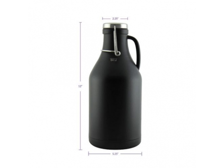 Growler de 1.89L con Aislamiento al Vacío y Tapa Flip Top