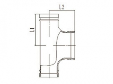 Tee ranurada (tubo de derivación mayor que el tubo principal)