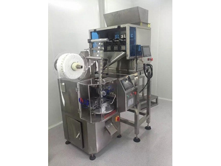 Máquina llenadora y selladora de bolsas de té en forma de pirámide