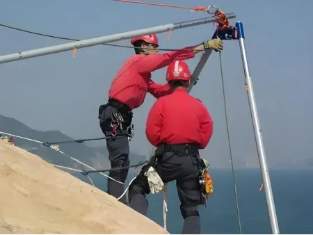 Trípode para rescate de emergencia