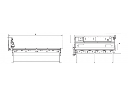Cizalla hidráulica de viga oscilante CNC