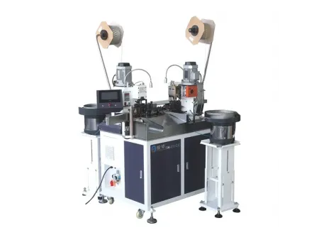 Máquina automática de crimpado de terminales de 2 lados e inserción de manguitos