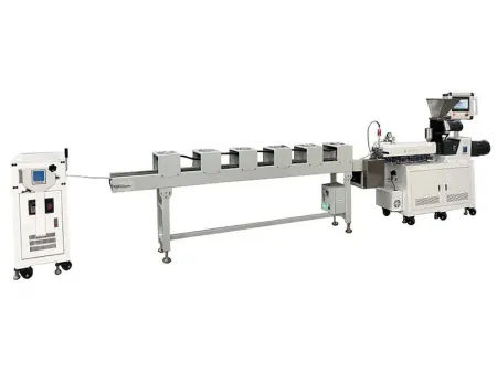 Línea de peletización de doble husillo con transportador de refrigeración por aire, BP-8177-ZB