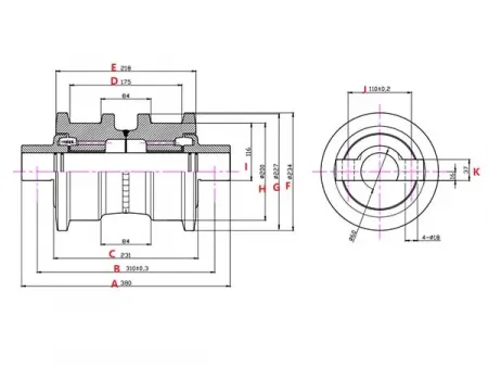 Rodillo inferior para bulldozer Komatsu D65