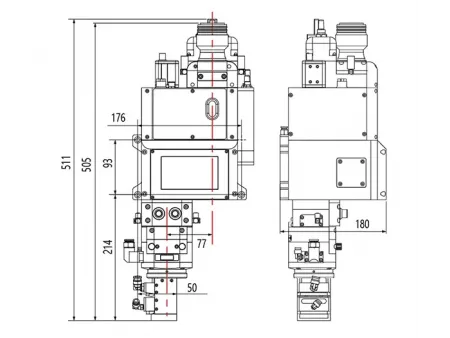 Cabezal de soldadura láser oscilante de doble eje de 15 kW (con cuchilla de aire)