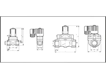 Serie 5404  Válvula solenoide de latón de 2/2 vías