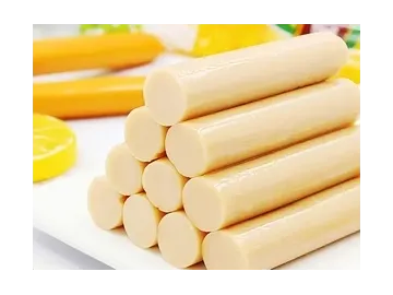 Línea automática de embutido y atado de salchichas