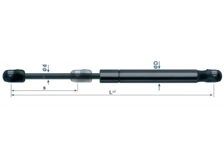 Resorte de gas de compresión