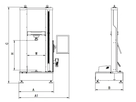 Máquina de ensayo universal electromecánica de sobremesa de doble columna