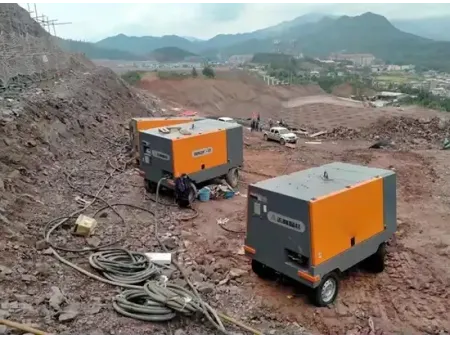 Compresor de tornillo eléctrico portátil