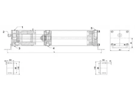 Intensificador neumohidráulico, serie TMPS