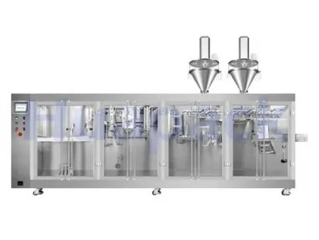 Envasadora horizontal para bolsas zipper, llenado con 1 boquilla