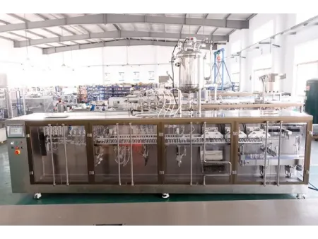 Envasadora de bolsas prefabricadas por servo motor, llenado con 4 boquillas