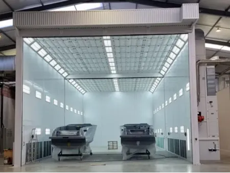 Cabina de pintura para embarcaciones y yates