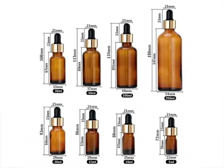 Botellas de vidrio para aceites esenciales