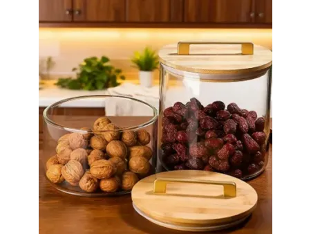 Frascos de vidrio para almacenamiento y frascos de boca ancha