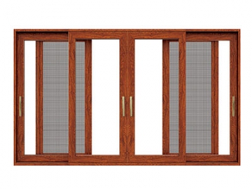 Ventana de 3 rieles y 4 correas con pantalla