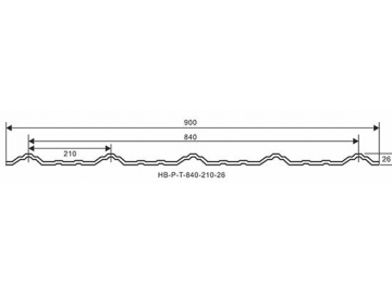 Chapa de techo UPVC (T-1130)