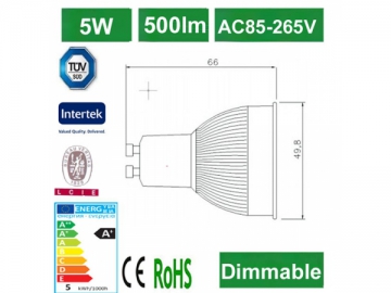 Foco LED GU10 COB 5W B6