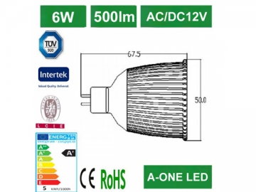 Foco LED de alta potencia 6W MR16 B3