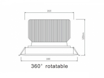 Luz empotrable LED COB DL40180