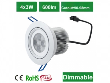 Luz empotrable LED de alta potencia 4x3W DL09106