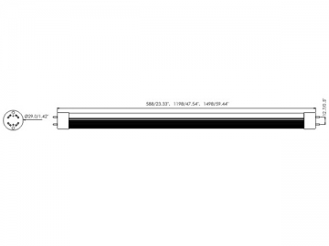 Tubo fluorescente LED E-T8