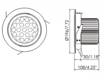 Lámpara empotrada LED 35W 45W