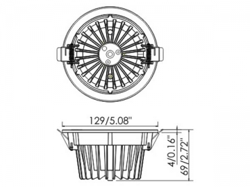 Lámpara empotrada LED 8W-35W