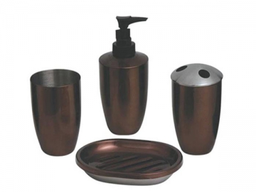 Set para baño de acero inoxidable