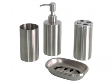 Set para baño de acero inoxidable