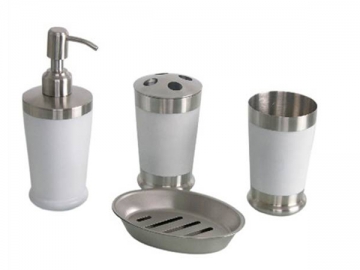 Set para baño de acero inoxidable