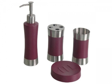 Set para baño de acero inoxidable