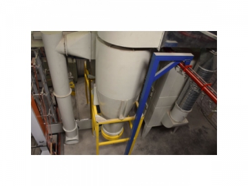 Línea de pintura electrostática vertical para perfiles de aluminio