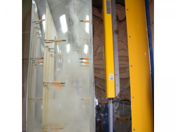 Línea de pintura electrostática vertical para perfiles de aluminio
