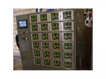 Línea de pintura electrostática vertical para perfiles de aluminio