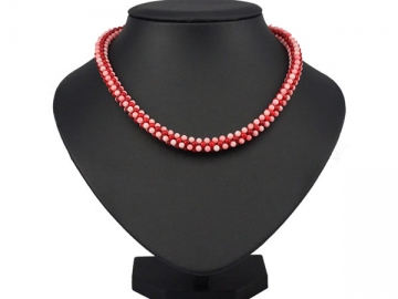 Collar tipo coral rojo