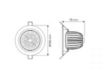 Foco LED integrado serie 01