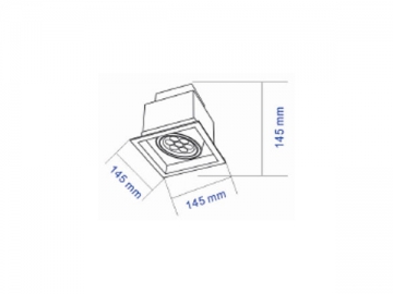 Luminaria LED empotrable de múltiples focos