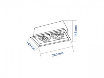 Luminaria LED empotrable de múltiples focos