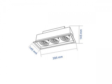 Luminaria LED empotrable de múltiples focos