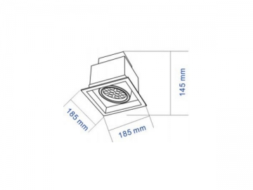 Luminaria LED empotrable de múltiples focos