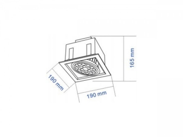 Luminaria LED empotrable de múltiples focos