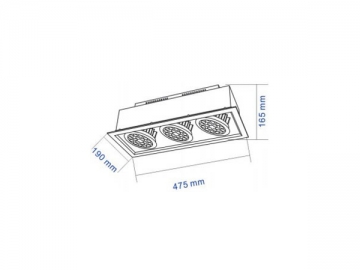 Luminaria LED empotrable de múltiples focos